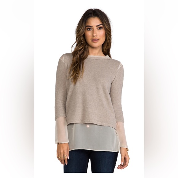 Heather Sweaters - Revolve Heather Layer Top in “Heather Hazel” size medium
